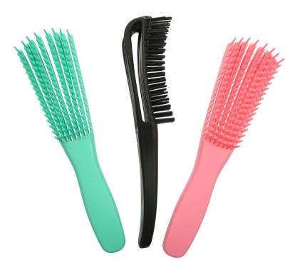 China Portable Viable Mini Eight-Prong Comb Dry And Styling Wet Hair Comb Brush Massage Comb Brush for sale