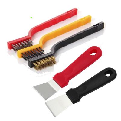 China 5 Pieces Refrigerator Shovel Kitchen Chain Hood Vortex Shell Shovel Defrosting Tool Viable Oil Fume Cleaning Shovel for sale