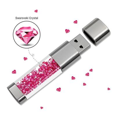 China Gift 2gb 128gb Flash Custom USB 2.0 Memory Crystal USB Flash Drive Drives for sale