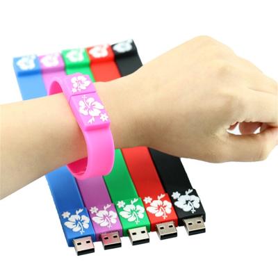 China Convenient USB Drive 8gb 4gb Silicone UB-01 Custom Wristband Wristband Flash Custom Logo Volume for sale