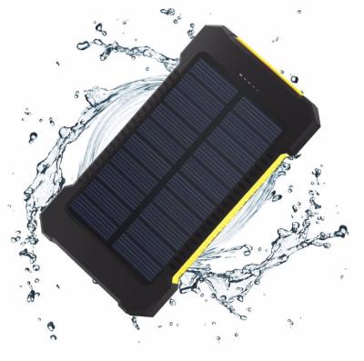 China Outdoor Waterproof Power Bank 8000mah Portable Charger Solar Power Extra Power Bank For Laptop for sale