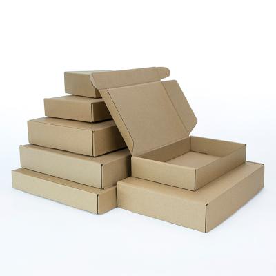 China Recyclable Advertisement Box IN STOCK 50 Pack Eco-Friendly Custom Logo Cardboard Kraft Corrugated Cardboard Box for sale