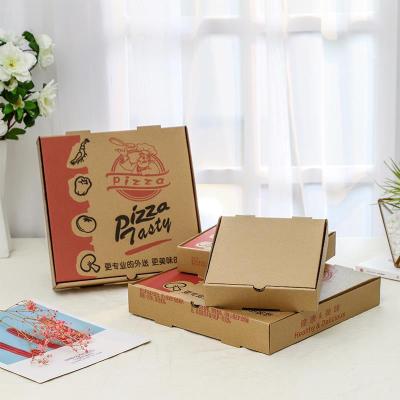 China Wholesale Recyclable Pizza Box Package Cardboard Supplier Custom Design Printed Bulk Cheap Pizza Packing Boxes With Logo for sale