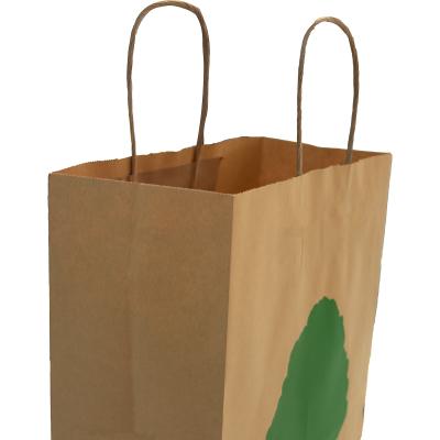 China Recyclable Customize Flat Paper Bag Brown Shopping Tote Handle Kraft Paper Bag For Clothing Shoes for sale