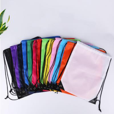 China Jewelry Blank Polyester Drawstring Bags Simple Non Woven Drawstring Backpack for sale