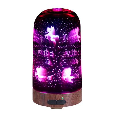 China Quiet Air Crystal 100ml Ultrasonic Household Cool Mist Fan Fragrance Oil Diffuser for sale