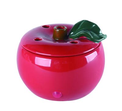 China Candle Heater/Oil Burner Apple Shape Wax Electric Ceramic Melting Incense Burner Oil Warmer Candle Furna for sale