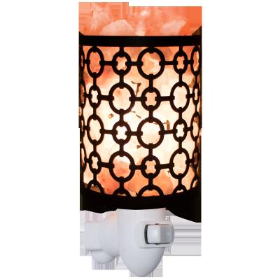 China Standard Household Night Salt Wall Lamp With Metal Shell And Plug In Type for sale