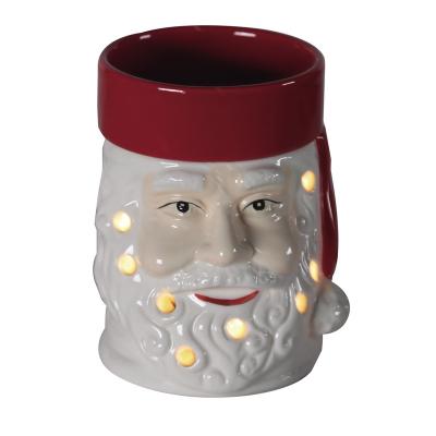 China Santa Ceramic Christmas Wax Bunner Electric Lamp Candle Heater for sale