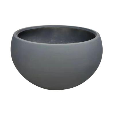 China Corrosion Resistance Outdoor Durable Large Round Planter Pots European Landscape Style Floor Planting Flower Pots for sale