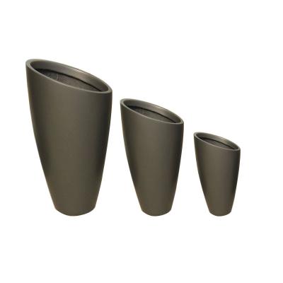 China Europe direct factory selling resin fiberglass planter pots for indoor outdoor garden decoration for sale