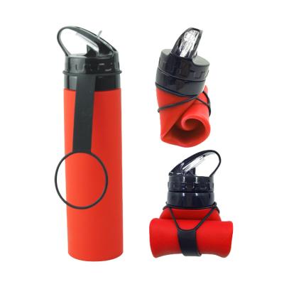 China Viable Portable Colorful Collapsible Sports Silicone Accessories Gym Collapsible Water Bottle for sale