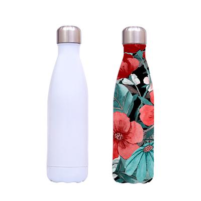 China Leakproof 500ML Vacuum Insulated Travel Water Bottle Double Walled Viable Cola Shape Stainless Steel Water Bottle for sale