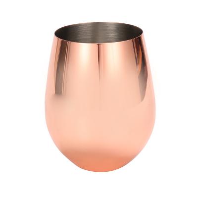 China 2019 Whole Foreign Trade Viable Single Wall Beer Stainless Steel Wine Clad Copper Mug for sale