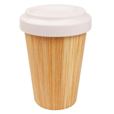 China Mikenda Sustainable Natural Bamboo Color Custom Reusable Cup With Lid Customized Fiber Cups for sale