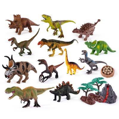 China Exquisite hand printing color children's simulation model animal children's day gift giant puzzle dinosaur set toy for sale