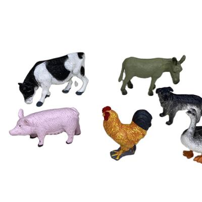 China Exquisite Promotional Good Quality Farm Animal Toys Cheap Price Hand Printing Color Plastic Small Animal Toys for sale