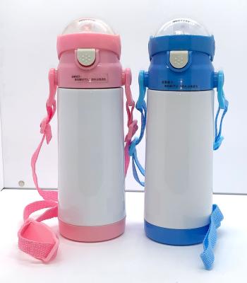 China Flypeak 350ml/500ml water bottle sublimation kids water bottle viable sublimation water bottle with straw for sale