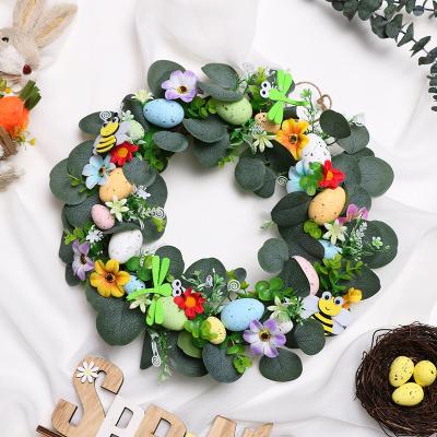 China Wholesale Flypeak New Amazon Colorful Beautiful Hit Easter Items Products Artificial Easter Egg Wreath for sale