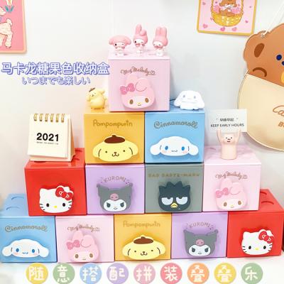 China New Cartoon Modern Cute Office Storage Box Small Drawer Cube Puzzle Can Be Superimposed Debris Square Storage Box for sale