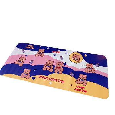 China Female Soft Cute Mouse Pad Student Dormitory Computer Keyboard Mat Cartoon Bear And Rabbit Office Decoration Cartoon Mouse Pad for sale