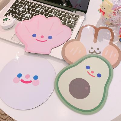 China W&G Comics Girl Cartoon Cute Mouse Pad Smiley Avocado Shell Rabbit Animal Portable Desk Mouse Pad for sale