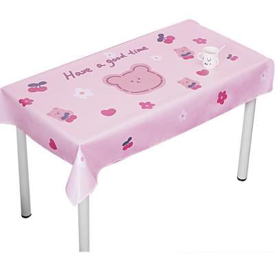 China Dormitory Cute Kitchen Viable Tablecloth Student Desk Table Cloth W&G Kawaii Waterproof Mat Decoration PVC Insulation Oil-proof Protection for sale