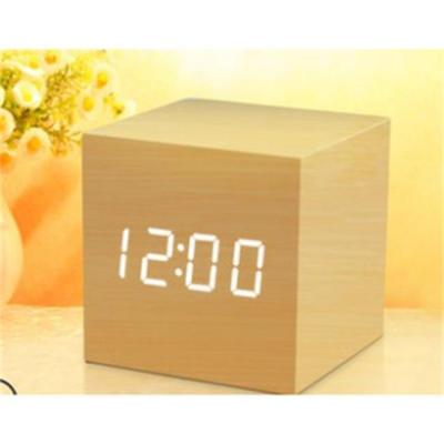 China W&G Modern Minimalist Feng Mu Digital Alarm Clock Led Voice Control Man Lazy Alarm Clock for sale