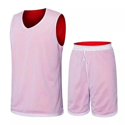 China Custom Double Mesh Wholesale Reversible Basketball Jerseys Breathable Cheap Custom Polyester Basketball Jerseys Tank Tops zu verkaufen