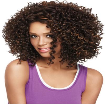 China High Quality Synthetic Short Curl Silky Straight Wave European and American Women's Wigs Hair For Black Women for sale