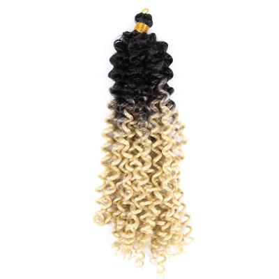 China I-tip Ombre Hair Crochet Braids Afro Kinky Curly Bohemian Twist Hair 14Inch Long Crochet Braids Synthetic Braiding Hair Extension For Women for sale