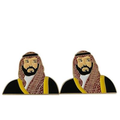 China China Wholesale Custom Metal Saudi Arabia Dubai UAE Soft Enamel MBS Men's Lapel Pins for sale