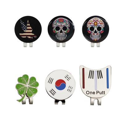 China Wholesale Custom Blank Metal Clip Cap Golf Marker Quality Size Magnet Golf Ball Marker Bulk Volume Personalized 1.5