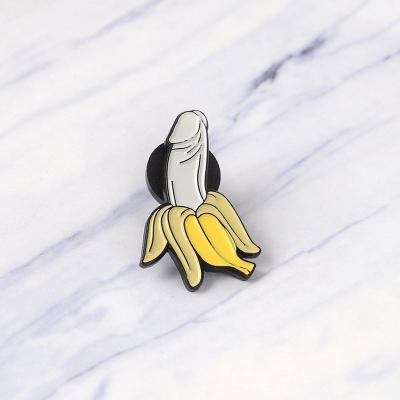 China Europe Custom Creative Adult Men 18 X Fruit Banana Enamel Brooch Pins For Backpack Coat Sweater Hat Jackets for sale