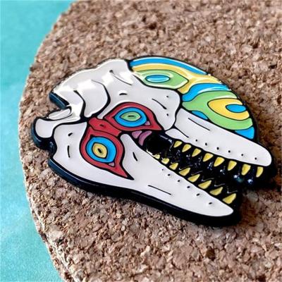 China Custom Soft Lapel Pin Anime Hard Enamel Pins China Design Logo Gold Plated Pin Metal Enamel Pins With Glitter for sale