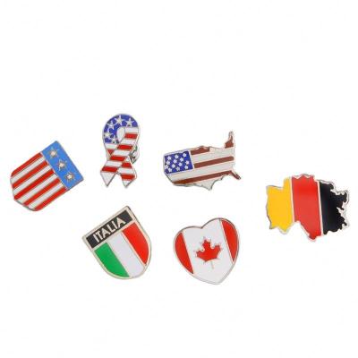 China Hot Creative Europe RTS Style Brooch Cowboy Collar Brooch Pin Pin Zinc Alloy America Creative British Australian National Flag Soft Enamel for sale