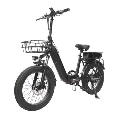 China Hot Selling Ebike Aluminum Alloy Folding Electric Bike 20' Tire 48V 500W Foldable Electric Bicycle E-Bike Fat Inch Electric Bicycle for sale