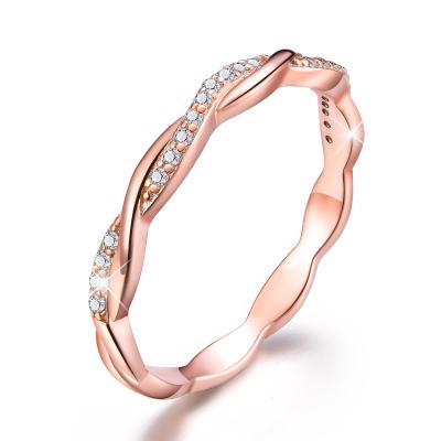 China Wholesale 925 Silver Ring Showfay Ring 925 Silver Woman Ring Rose Gold Wedding Ring for sale