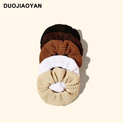 China Trendy Fashion Bohemian Amazon Scrunchies Classic Knitted Top Star New The Same Style Temperament Ribbon Hair Band Connection Hair Head Elastic Rope for sale