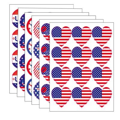 China Styles Mark Supporters Face Stickers Independence Day 6 USA Flag Stickers Fashion 2020 Presidential Election Stickers for sale