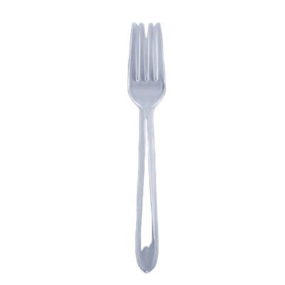 China Cake Transparent Disposable Fork Customized Restaurant Silverware Wrapped Durable Bulk Clear Plastic Fork Set Disposable Fork Plastic for sale