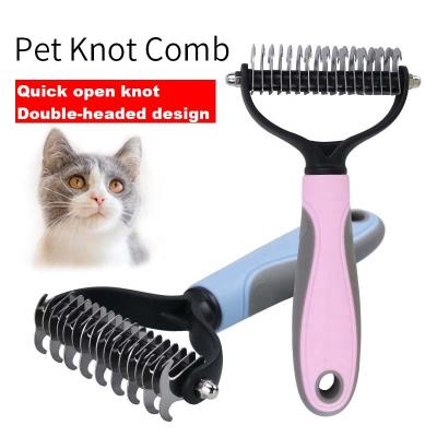 China Viable Ready To Ship New Next Combs Pet Hair Grooming Brush Dog Hair Cleaning Deshedding Tools Pet Knot Comb for sale