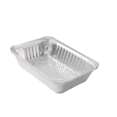 China Aluminum Foil Food Container Rectangle Disposable Baking Tray Full Size And A Half for sale