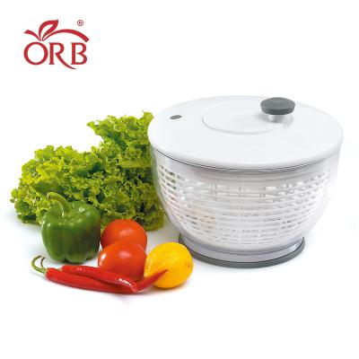 China Sustainable Kitchen Manual Salad Lettuce Rotary Plastic Spinner for sale