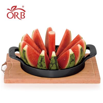 China Sustainable Extra Large Stainless Steel Blades Fruit Watermelon Watermelon Slicer Cutter for sale