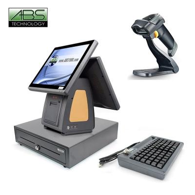 China Best Stores Cash Register Selling Products With Dual Screen Loyalty Card Touch Screen POS System for sale