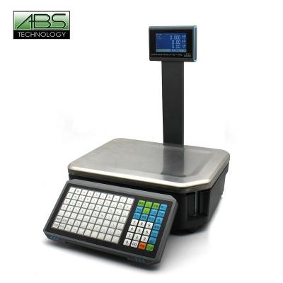 China Weight Function Cash Register Electronic Scale Barcode Label Printing Scales Price Comuputing Platform Scale for sale