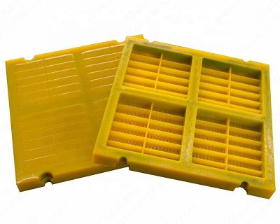 China Heavy Duty Ore Screen Panel For Linear Vibrating Screen Polyurethane Vibrating Dewatering Screen Panel for sale