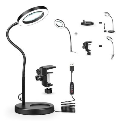 China Protect Eyes Amazon Success Around Chassis LED Light SN1B-3B Table Clamp 2 In 1 Goose-Neck Welding Lamp for sale