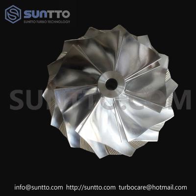 China 9833-2 Impeller / Turbocharger Billet Compressor Wheel GTX3582 7+7 Blades 62.45*82.36 7+7 62.45*82.36 for sale